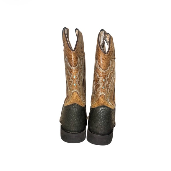 OLD WEST CROC cowboy western  boots boys size 3 - Picture 4 of 17